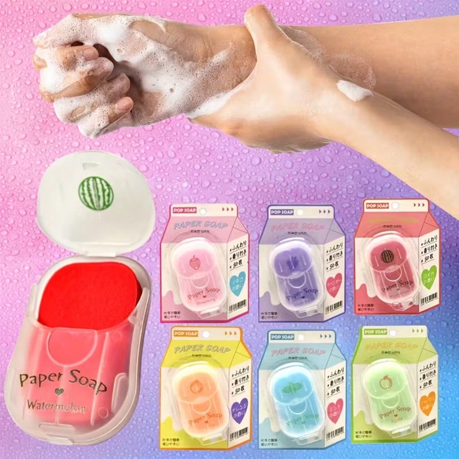 Biodegradable Soap Camp - Toallitas de Jabón de Papel Desechables
