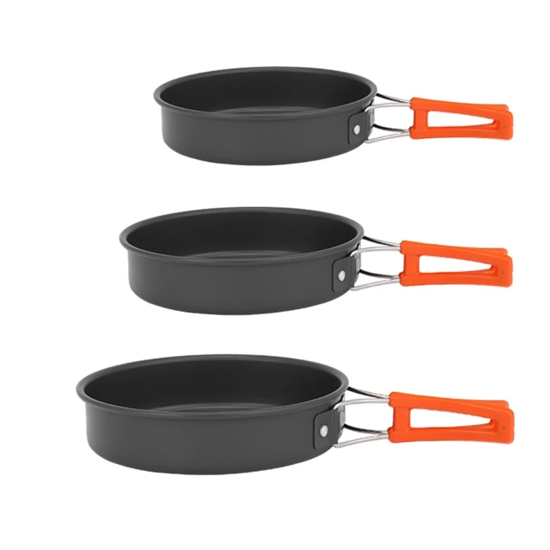 Camping Cooking Wok - Sartén portátil con bolsa almacenamiento, sartén