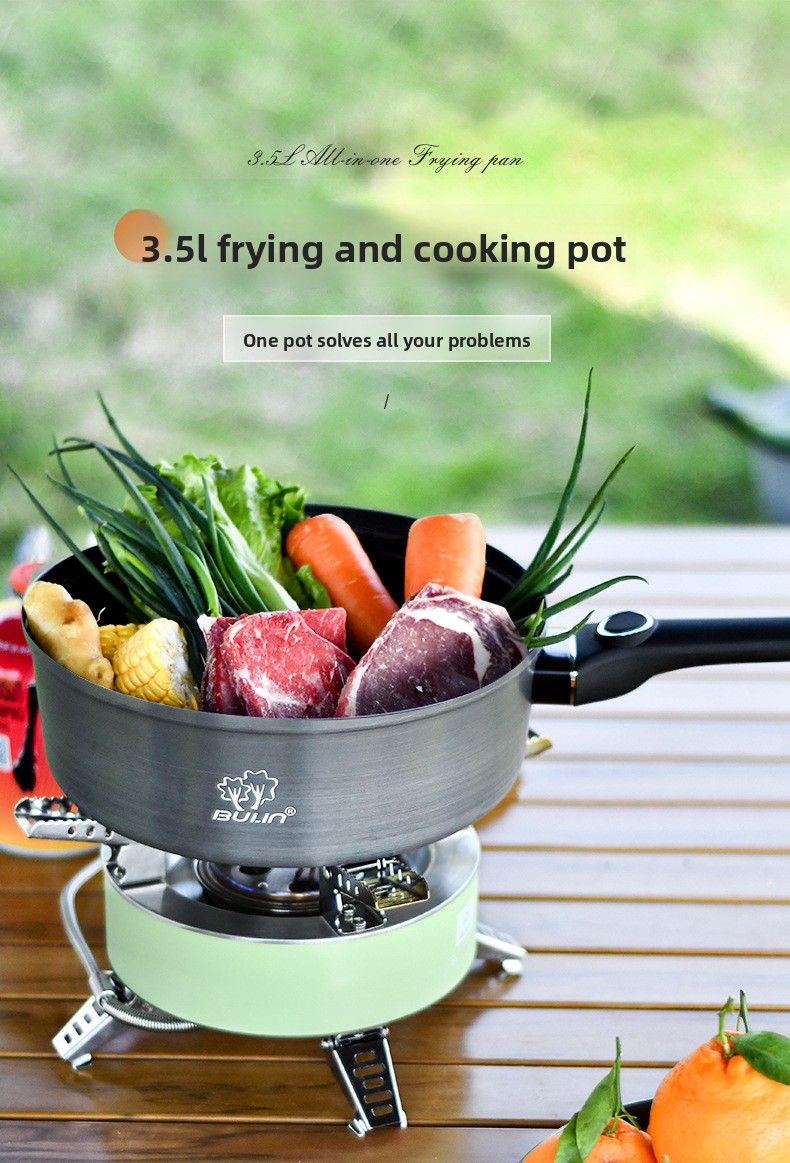 Camping Cooking Wok - Sartén antiadherente Bulin 2026, wok antiadherente