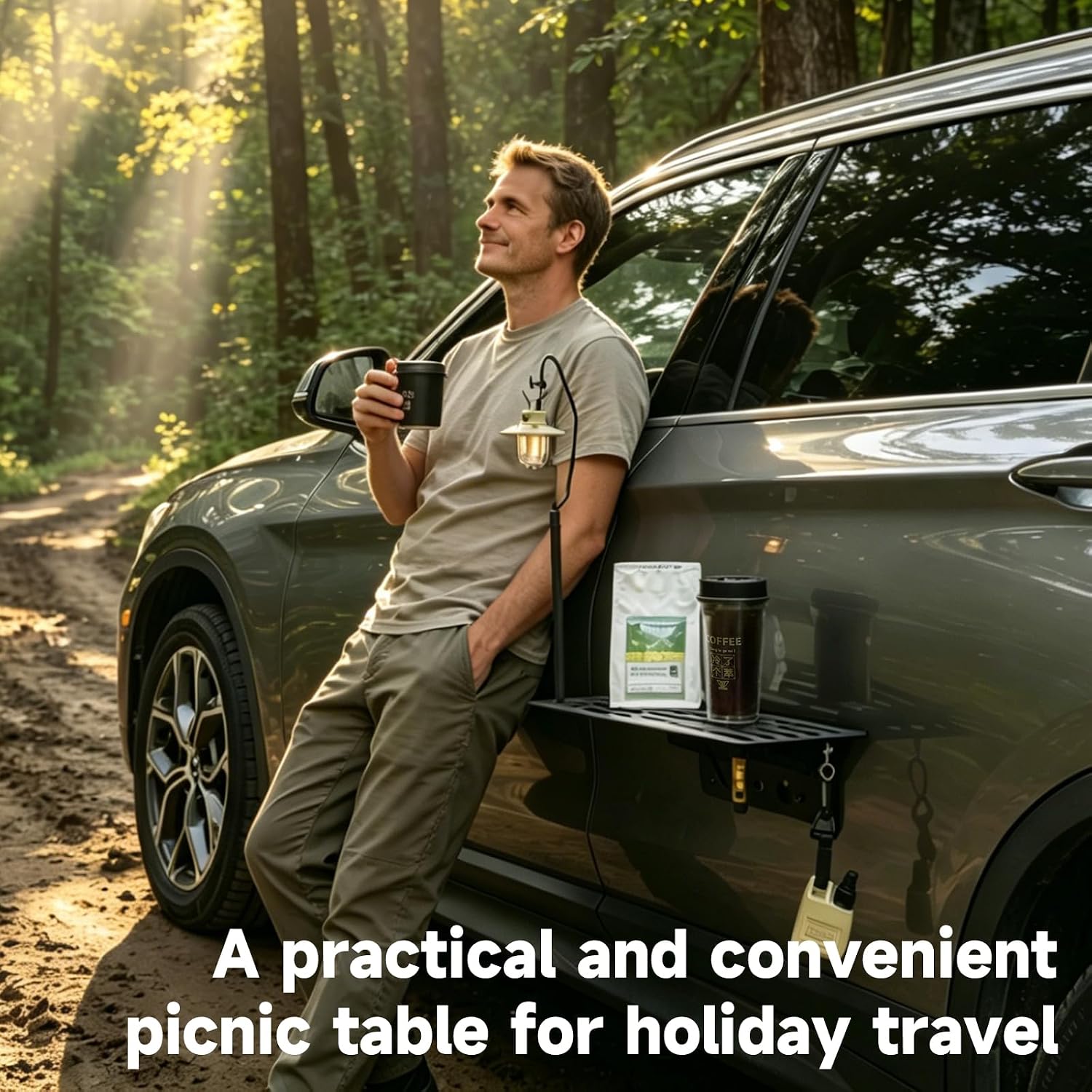 Camping Cooking Table Foldable - Mesa Lateral Plegable Magnética para Auto,