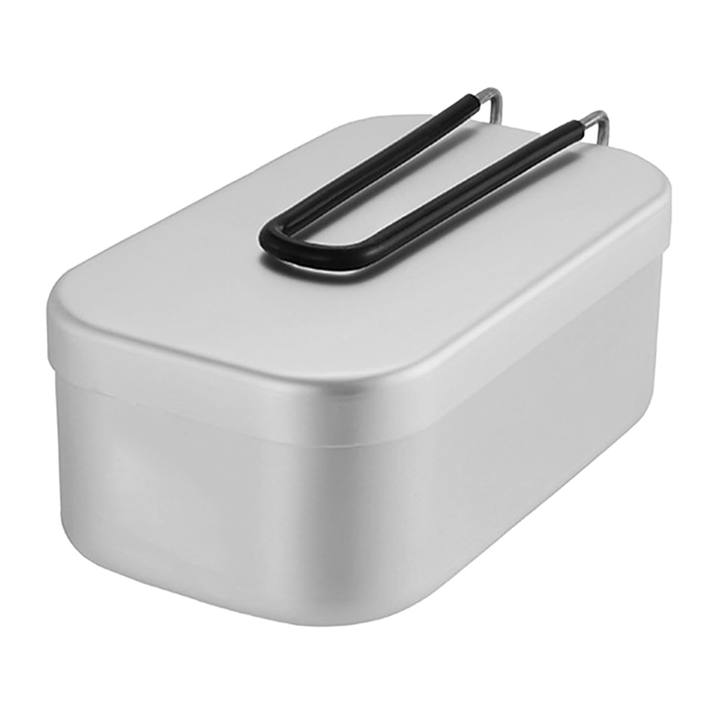 Camping Cooking Box Set - Fiambreras de aluminio de 800ML, utensilios