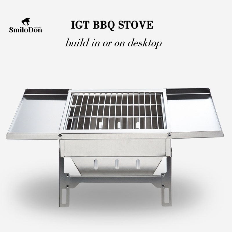 Camping Cooking Table Foldable - Estufa de barbacoa SmiloDon IGT, 1