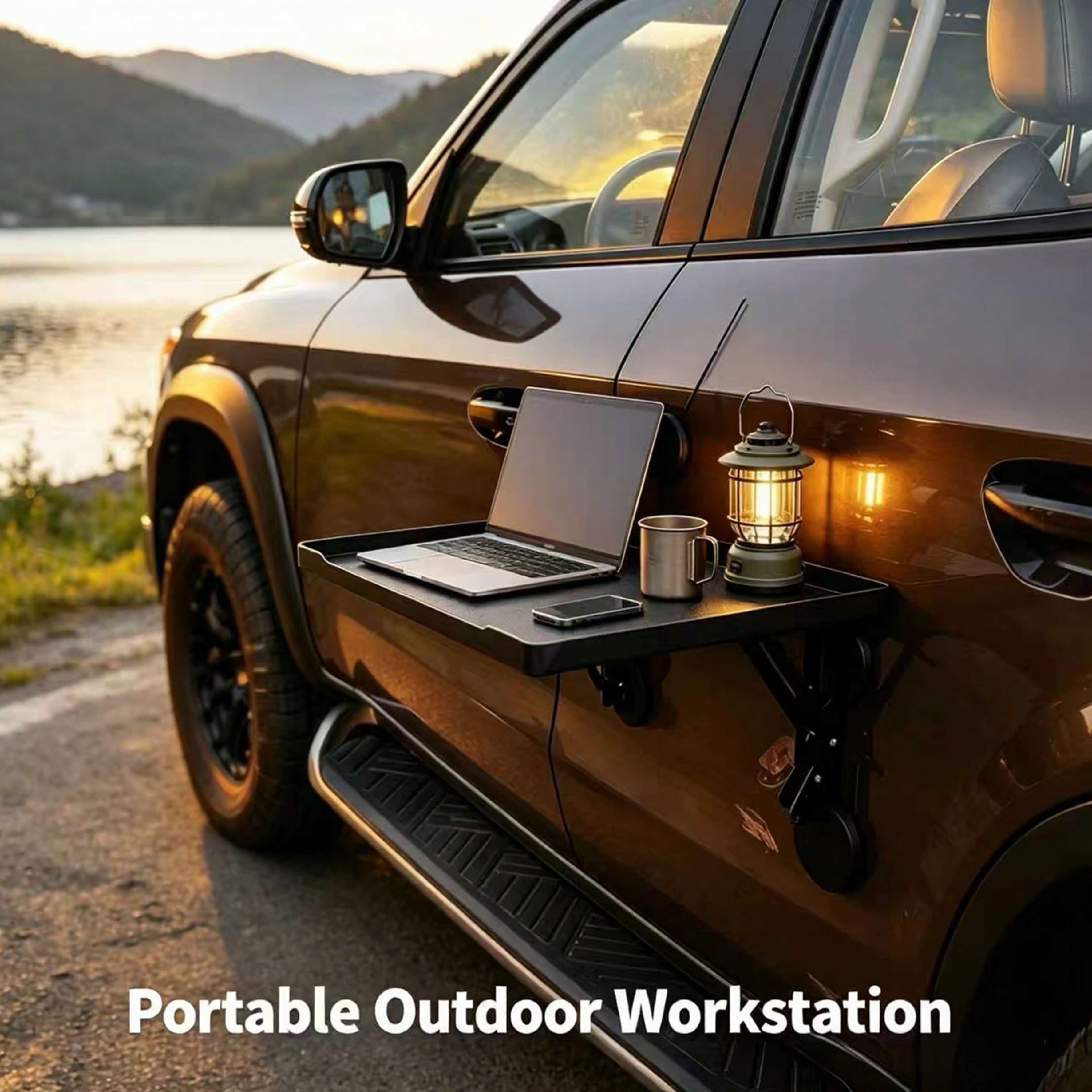 Camping Cooking Table Foldable - Mesa Lateral Plegable Magnética para Auto,