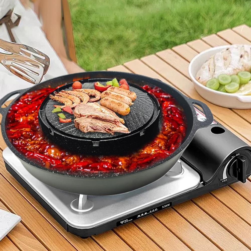 Camping Cooking Cupboard - Sartén para parrilla de Cassette coreana,