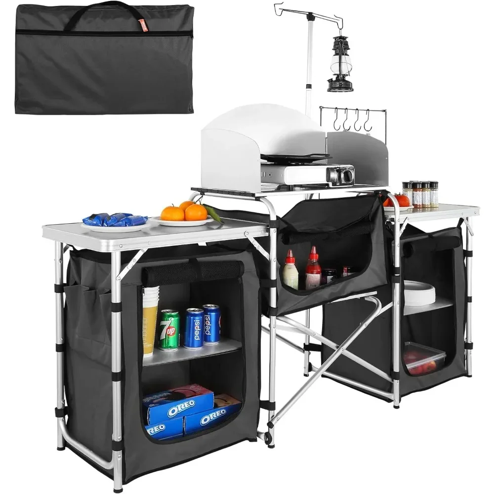 Camping Cooking Cupboard - Mesa de cocina para acampar, mesa