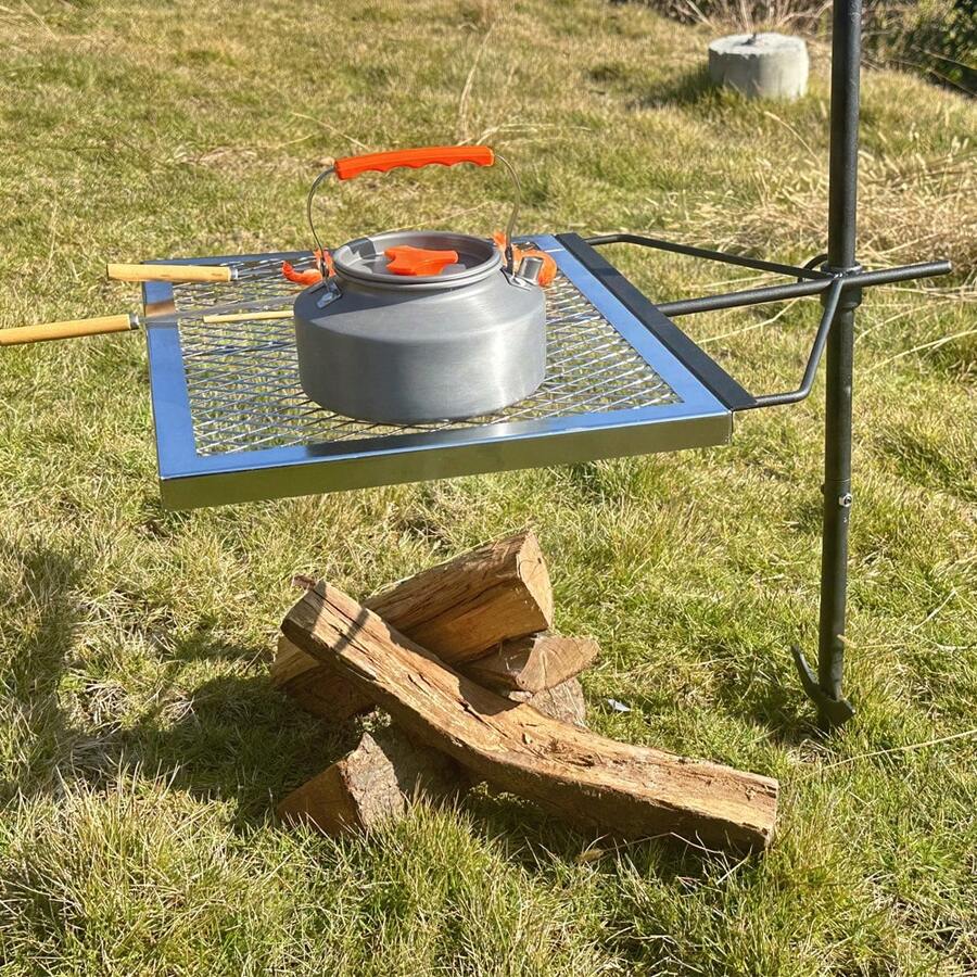 Campfire Cooking - 360 ° Parrilla Giratoria Ajustable para