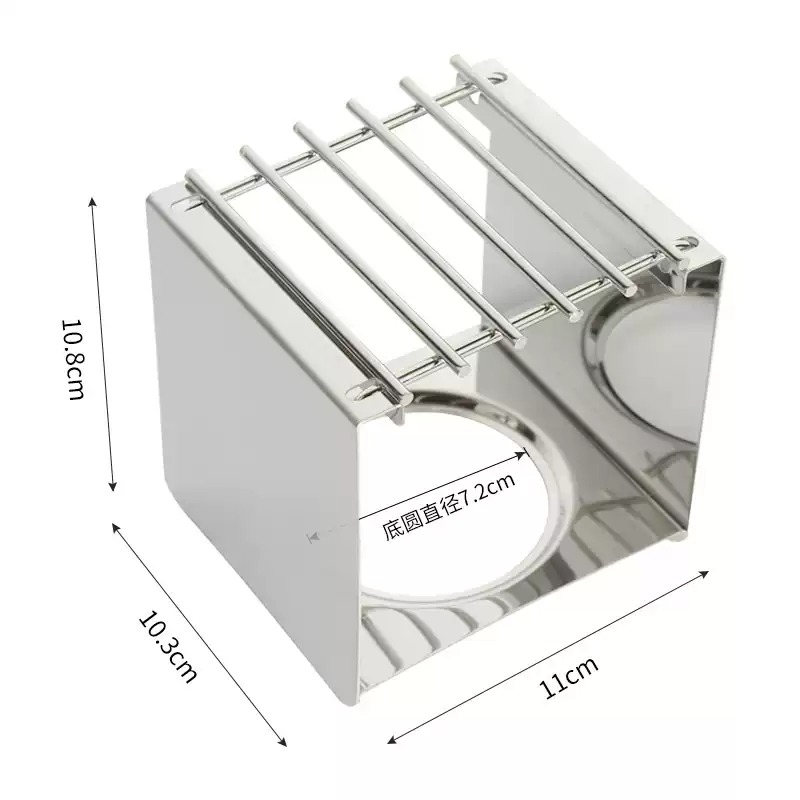 Camping Cooking Tin - Soporte Cuadrado de Acero Inoxidable para
