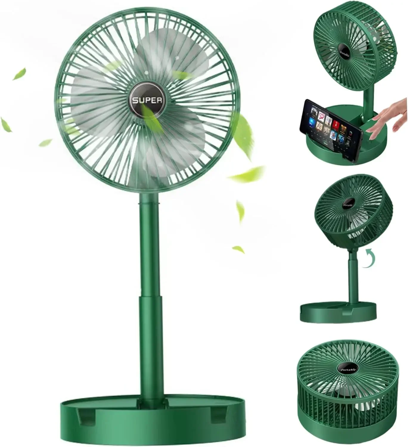 Camping Cooking Table Foldable - Ventilador Eléctrico USB Plegable, Ventilador de