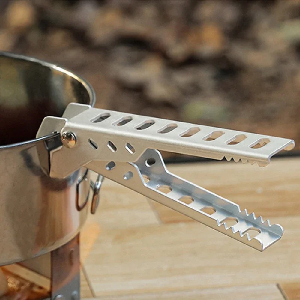 Camping Cooking Utensil Holder - Clip de aleación de aluminio anticaliente,
