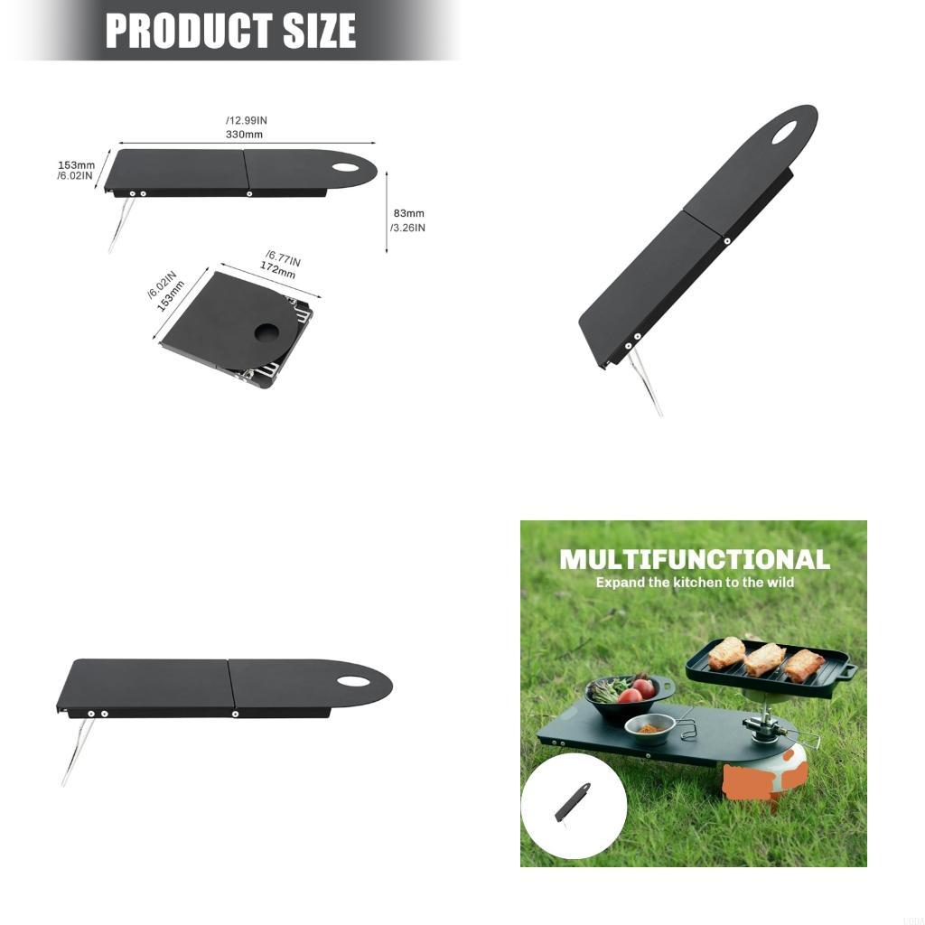 Camping Cooking Table Foldable - plegable multiusos metal para exteriores, adecuada