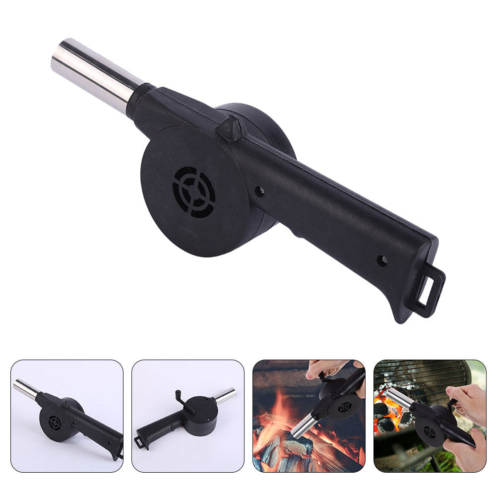 Campfire Cooking - Ventilador Manual de Manivela Negra para