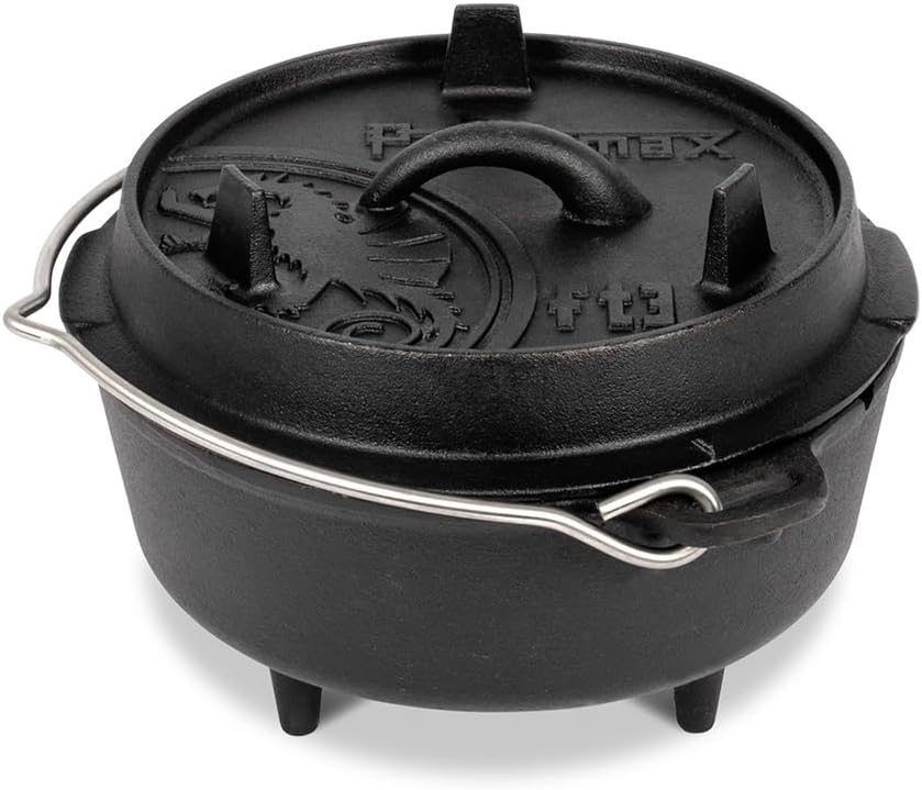 Campfire Cooking - Olla de Hierro Fundido Precurada con