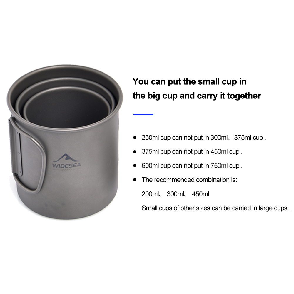 Taza de titanio Widesea para c - Camping Cooking Bundle reseña y precio
