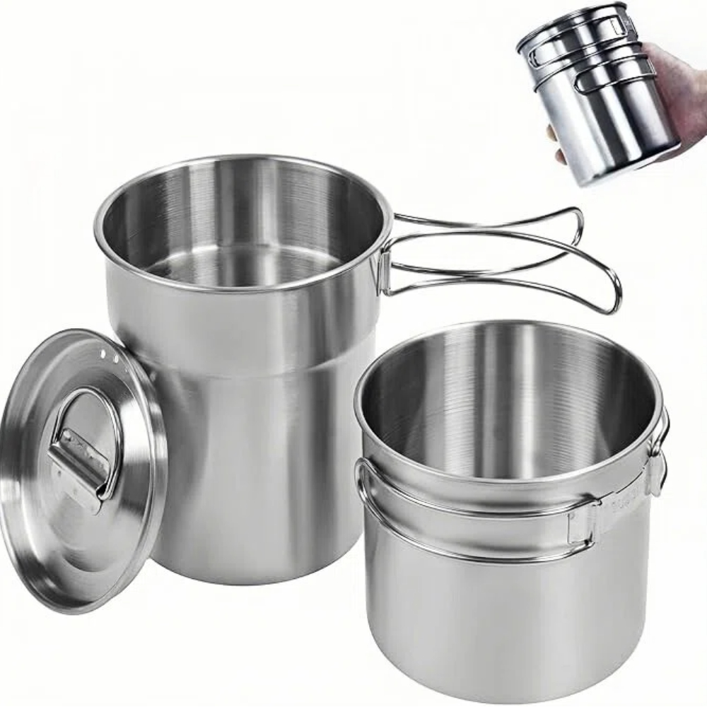 Tazas plegables para acampar,  - Camping Cooking Full Set reseña y precio