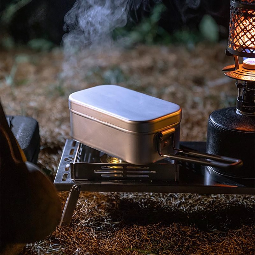 Vajilla ultraligera para acamp - Camping Cooking Box Set reseña y precio
