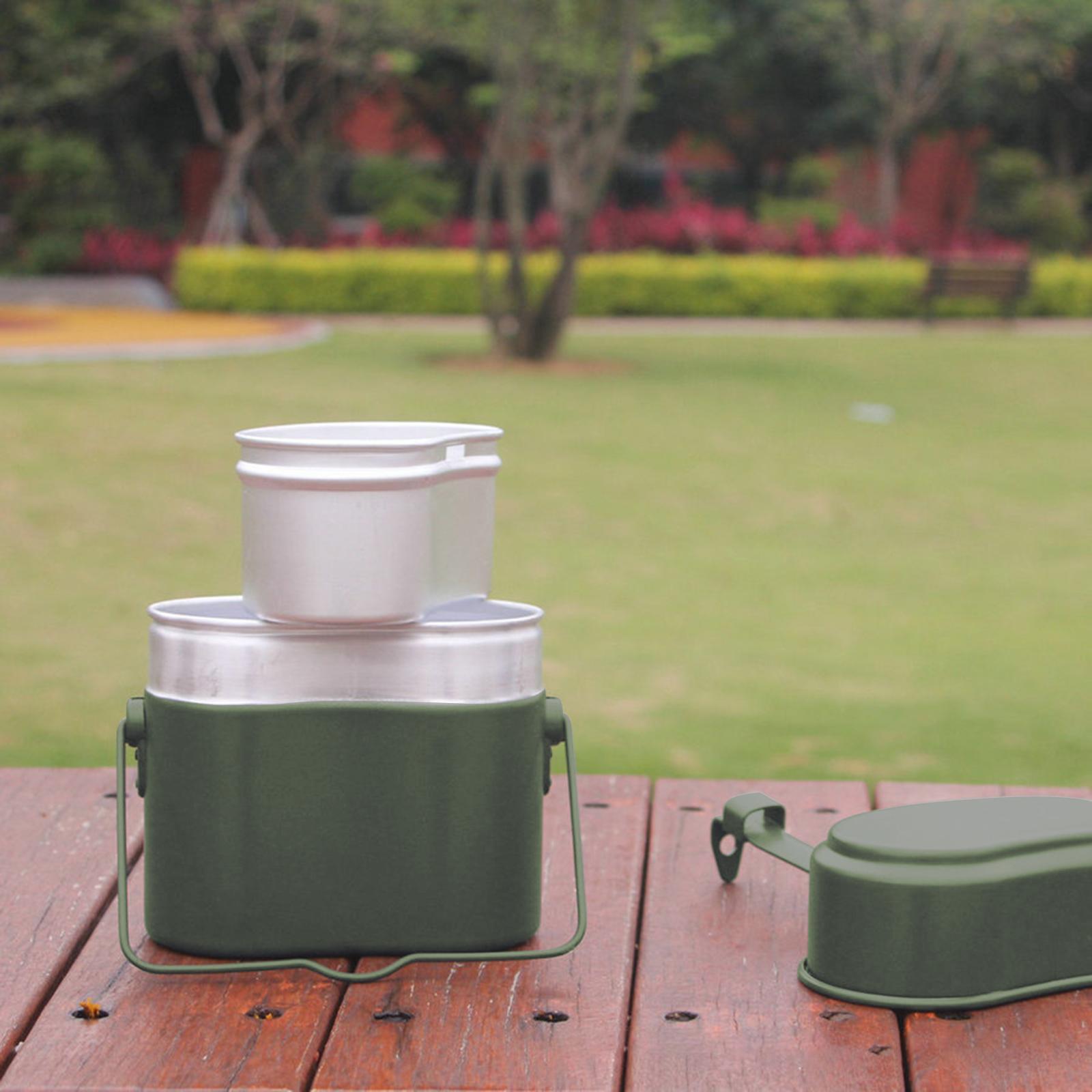 Juego de 3 piezas de ollas y s - Camping Cooking Box Set reseña y precio