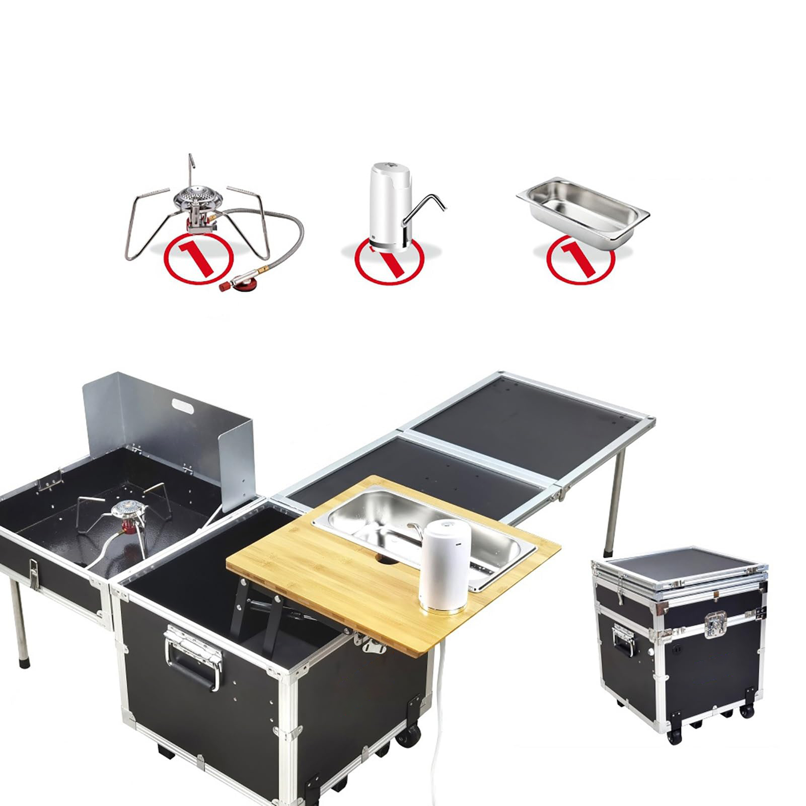 Juego de Cocina para Acampar a - Camping Cooking Box Set reseña y precio