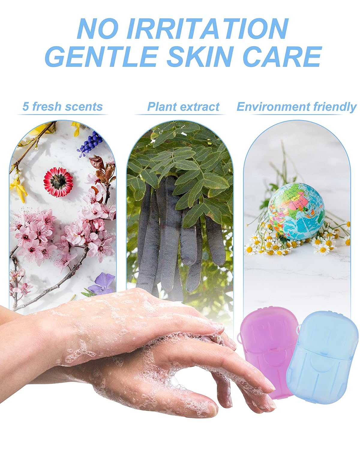 5/10/20 cajas de hojas de jabó - Biodegradable Soap Camp reseña y precio