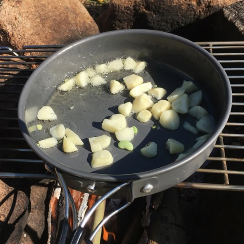 Sartén portátil con bolsa alma - Camping Cooking Wok reseña y precio