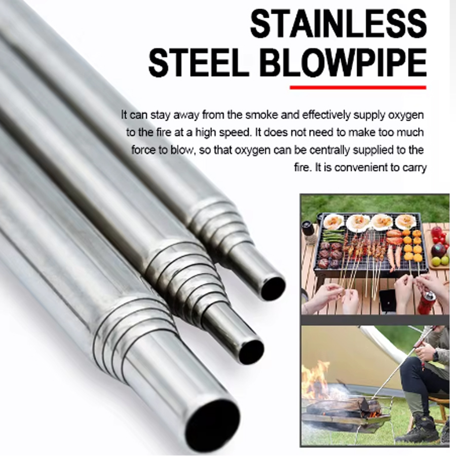 Tubo de soplado de acero inoxi - Campfire Cooking reseña y precio