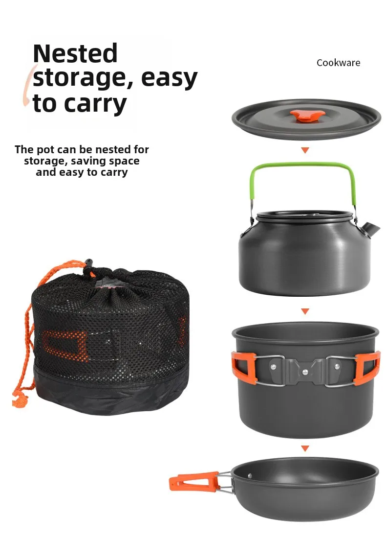 Juego de utensilios de cocina  - Camping Cooking Set Ds 308 reseña y precio
