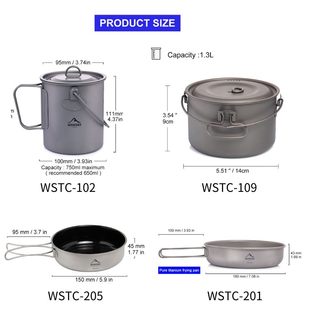 Widesea-vajilla para acampar,  - Camping Cooking Full Set reseña y precio