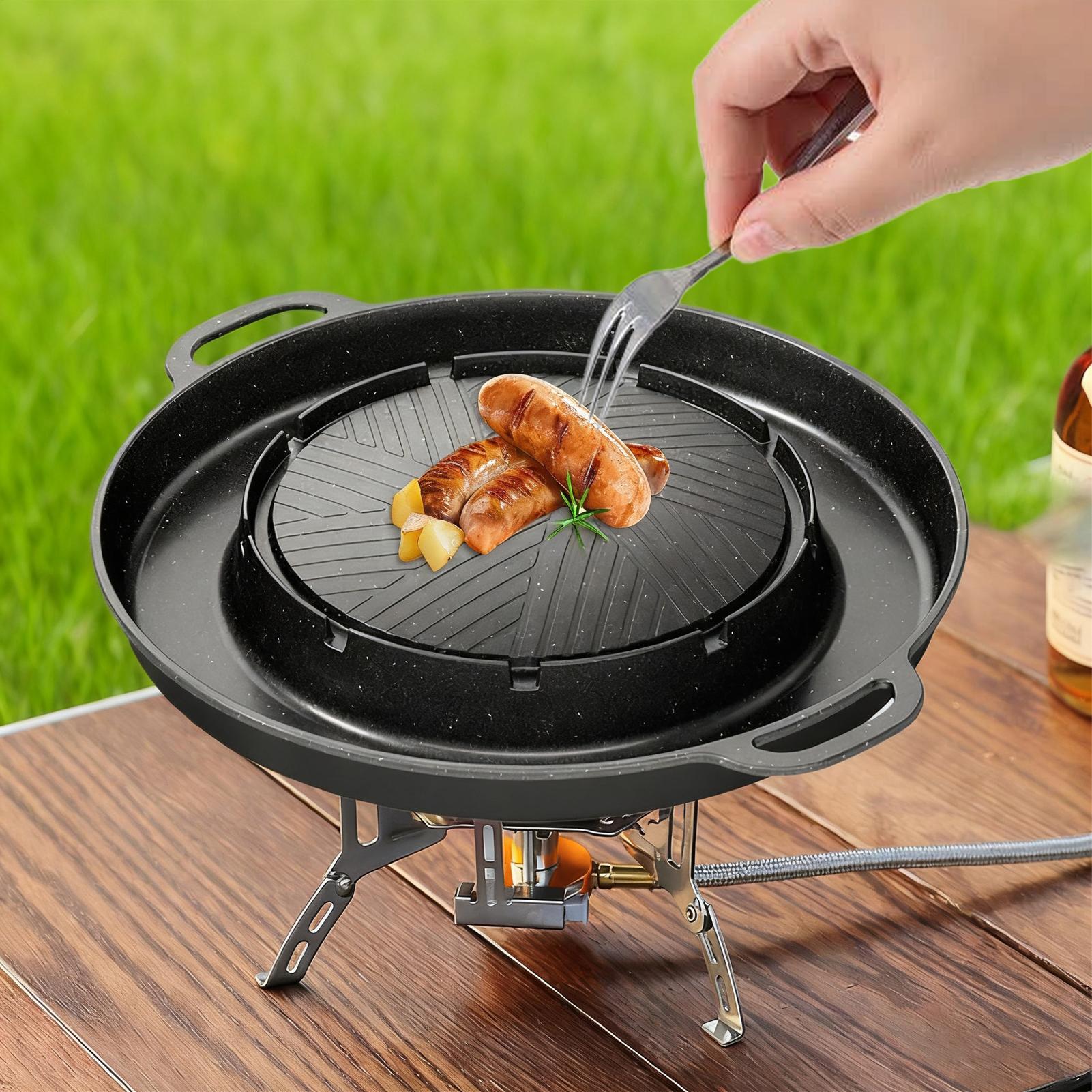 Parrilla y sartén caliente 2 e - Camping Cooking Wok reseña y precio