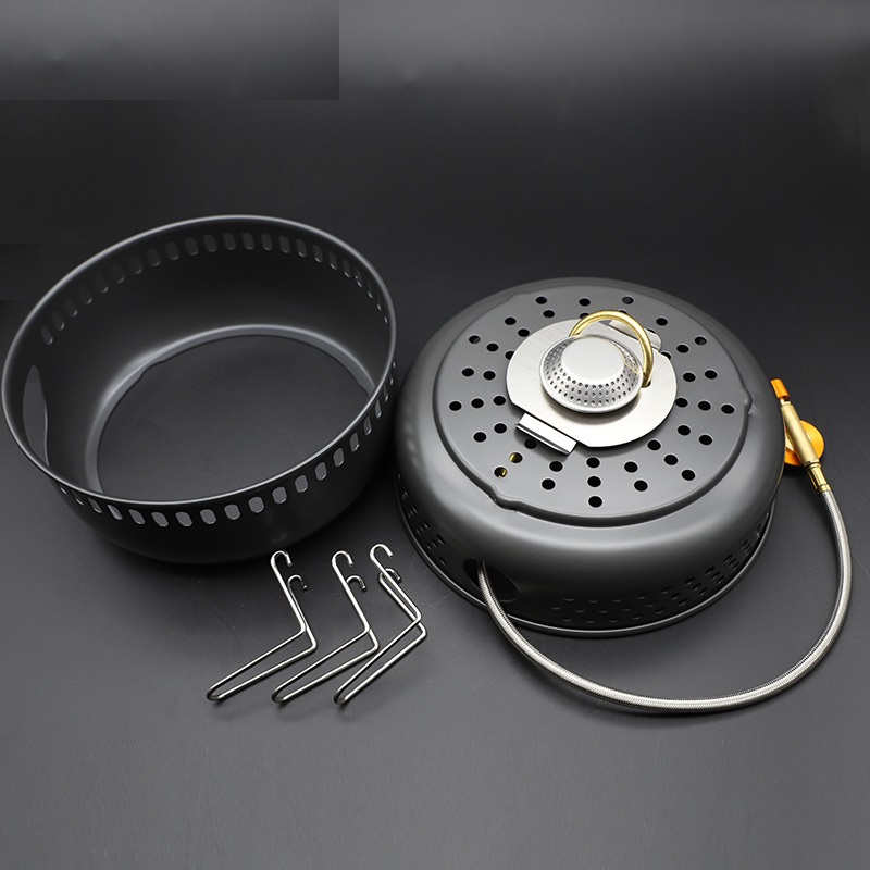 Estufa de Gas para acampar, es - Camping Cooking Full Set reseña y precio