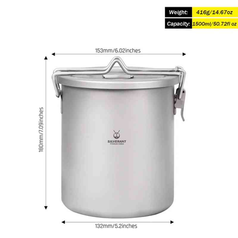Silverant-olla de titanio para - Campfire Cooking reseña y precio