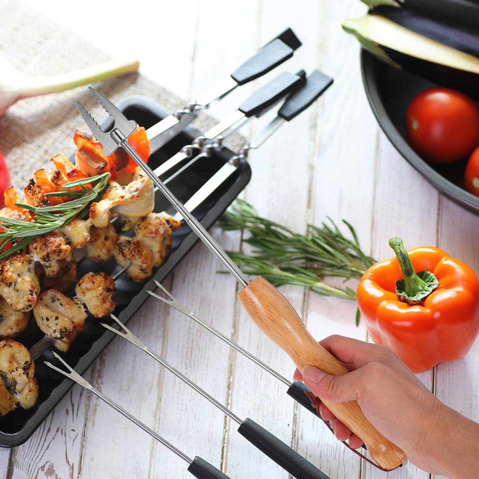 Brochetas Extensibles de Acero - Campfire Cooking reseña y precio