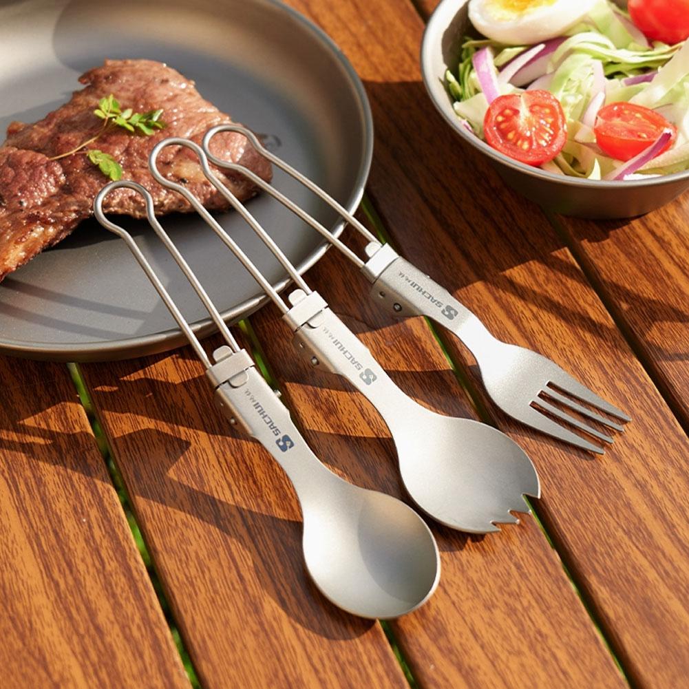 Juego de Cubiertos de Titanio  - Camp Spork Set reseña y precio