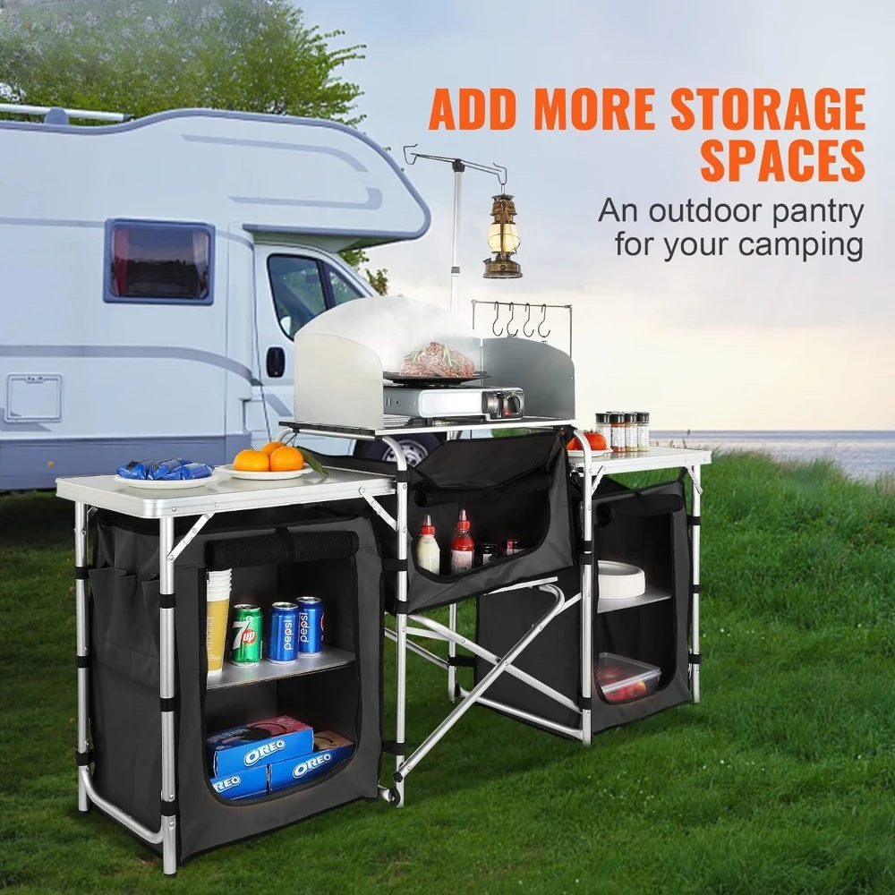 Mesa de cocina para acampar, m - Camping Cooking Cupboard reseña y precio