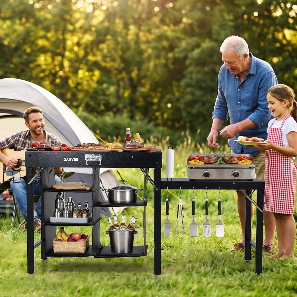 Mesa de Parrilla Metálica Pleg - Camping Cooking Table Foldable reseña y precio