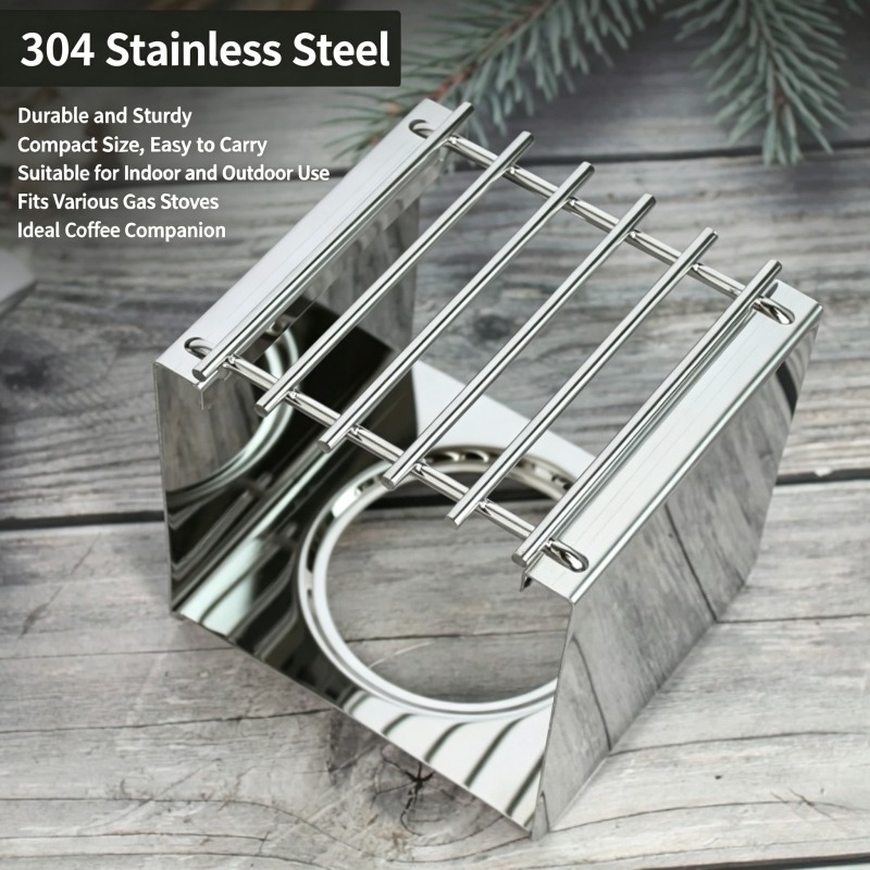 Soporte Cuadrado de Acero Inox - Camping Cooking Tin reseña y precio