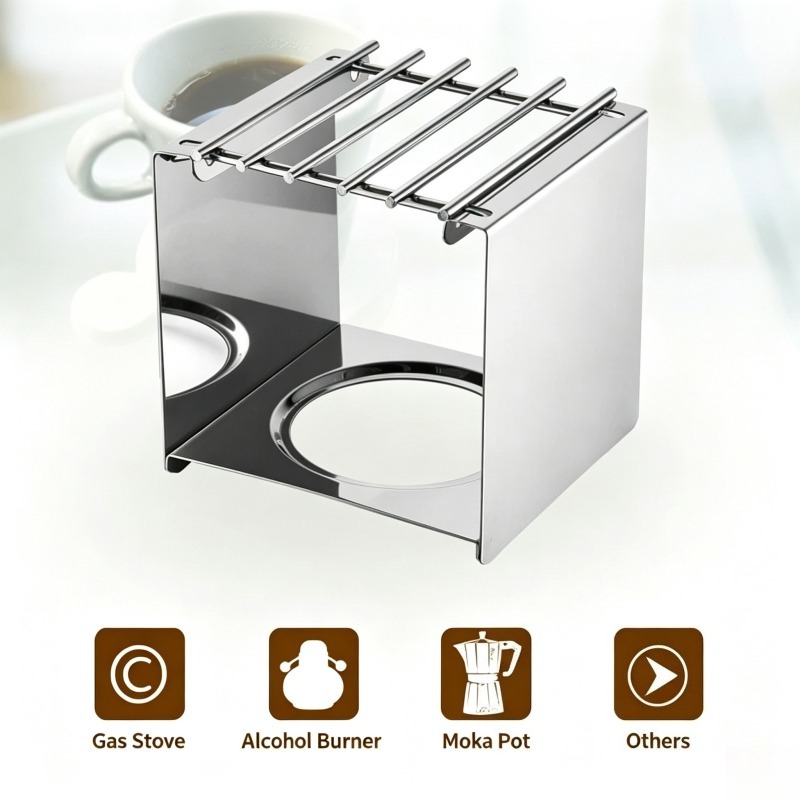 Soporte Cuadrado de Acero Inox - Camping Cooking Tin reseña y precio