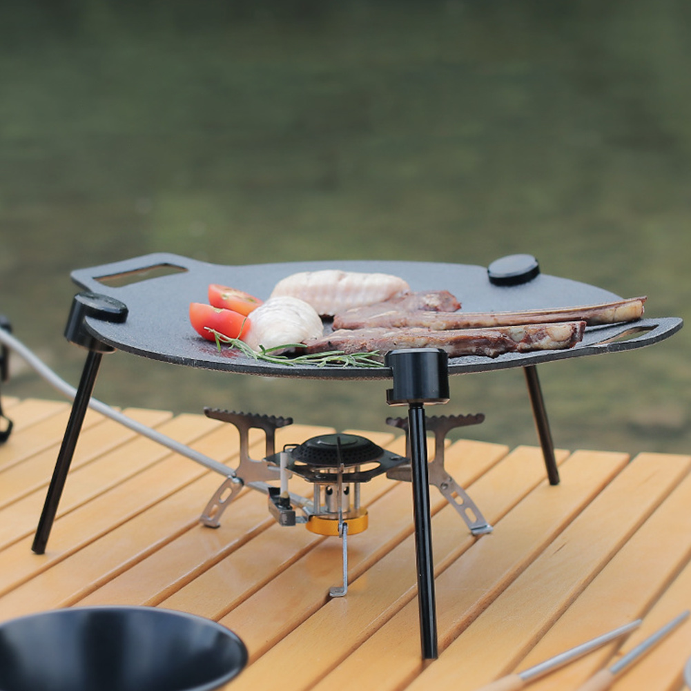 Soporte de bandeja de barbacoa - Camping Cooking Cupboard reseña y precio