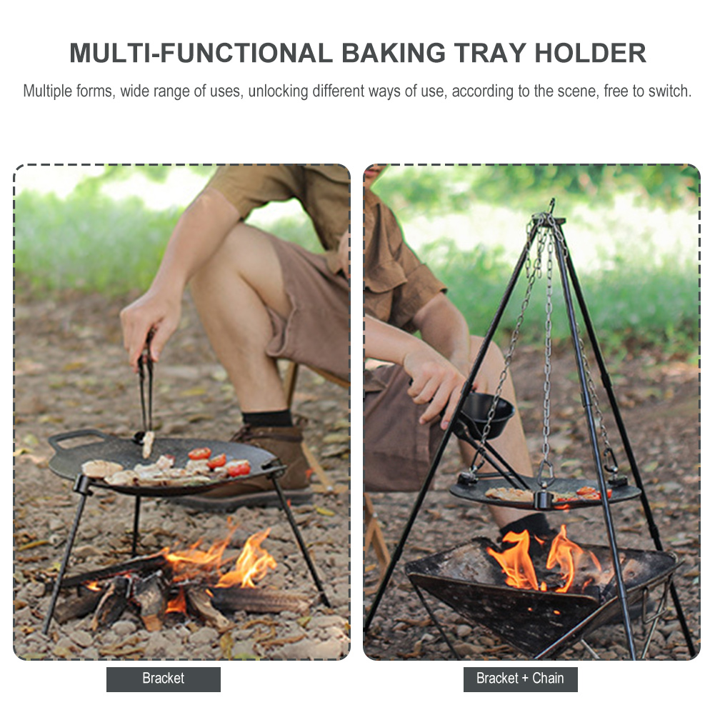 Soporte de bandeja de barbacoa - Camping Cooking Cupboard reseña y precio