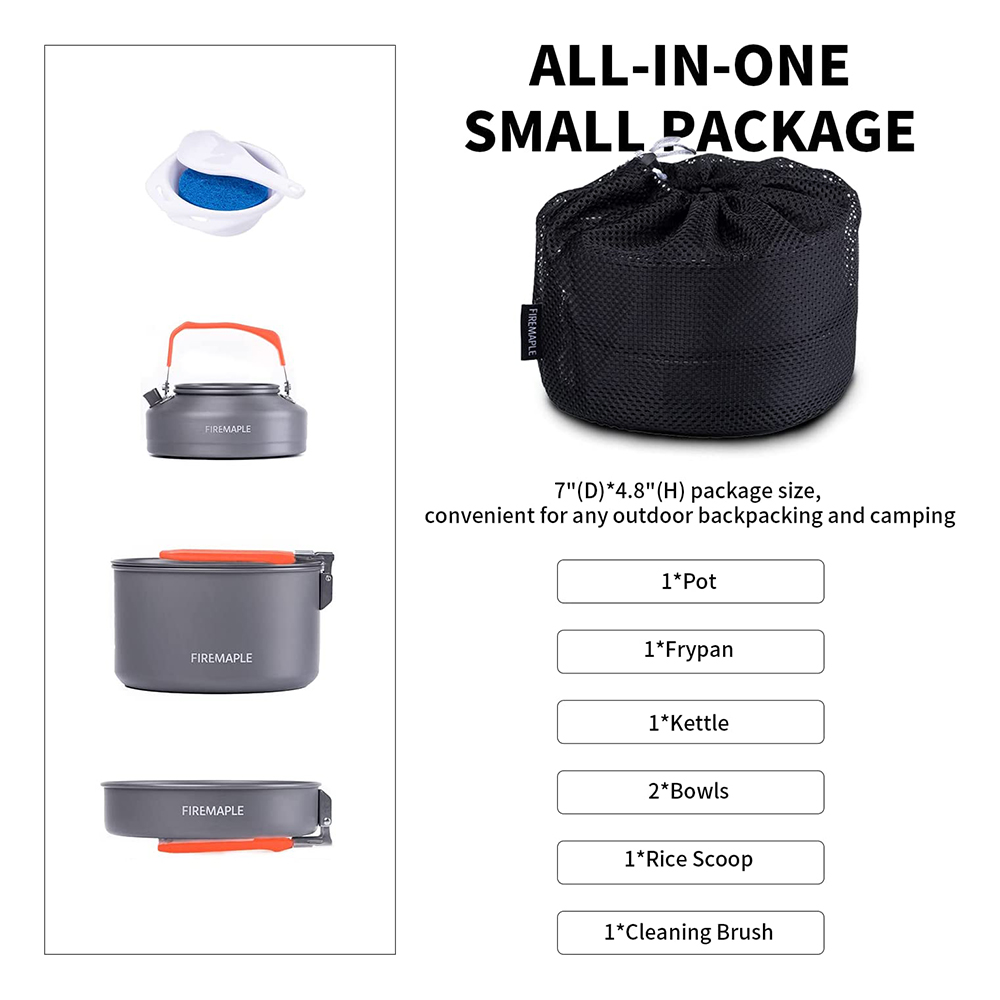 Juego de ollas de Picnic de ar - Camping Cooking Box Set reseña y precio