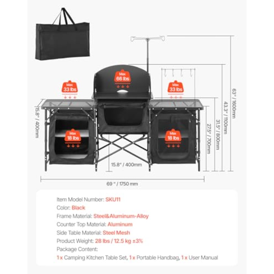 Mesa de Cocina para Camping, M - Camping Cooking Cupboard reseña y precio