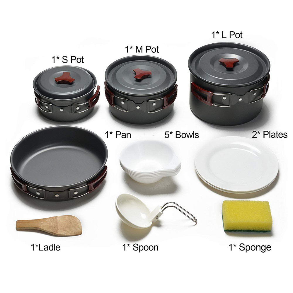 Kit de utensilios de cocina pa - Camping Cooking Full Set reseña y precio