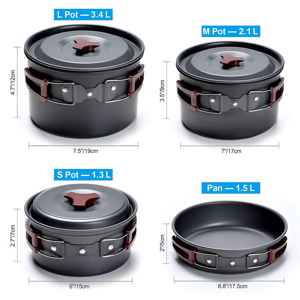 Kit de utensilios de cocina pa - Camping Cooking Full Set reseña y precio