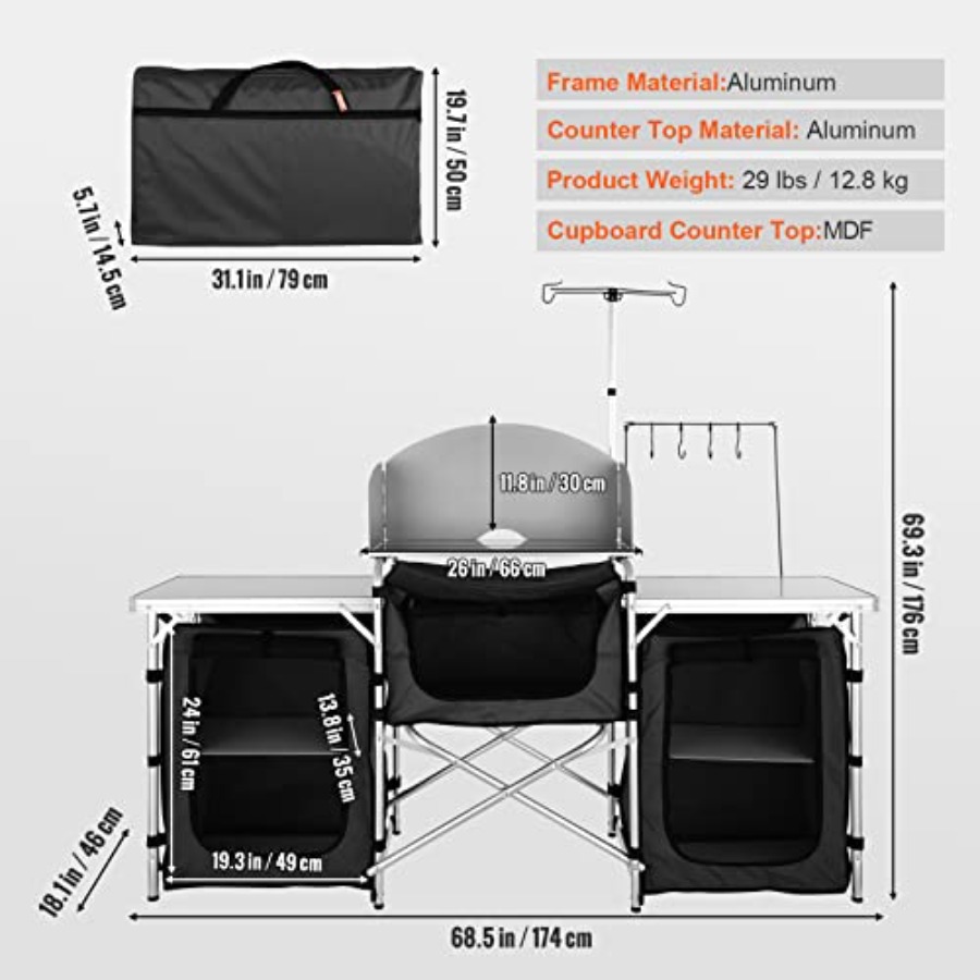Mesa de Cocina para Camping, M - Camping Cooking Cupboard reseña y precio