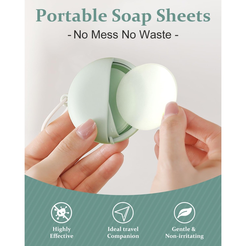 50 hojas de jabón de manos par - Biodegradable Soap Camp reseña y precio