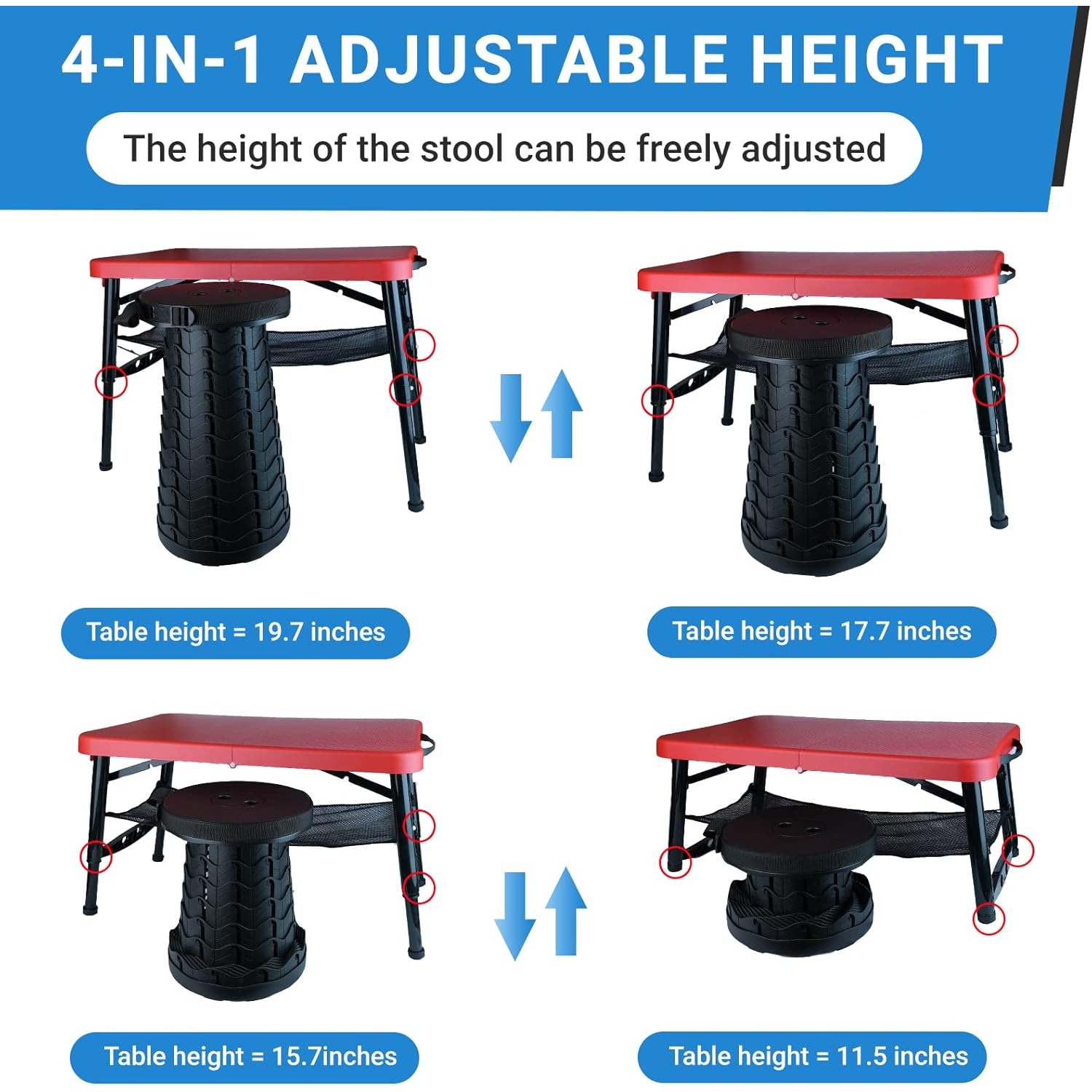 Juego de mesa y taburetes pleg - Camping Cooking Table Foldable reseña y precio